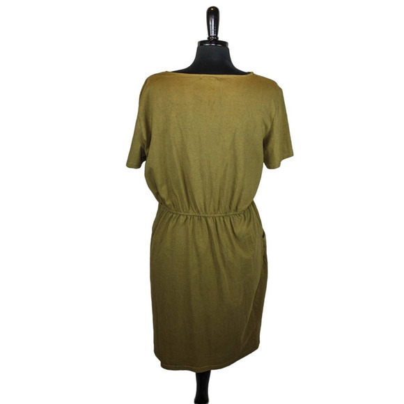 Pursuing Perfection Dress Short Sleeve Elastic Waist Green - Picture 3 of 4